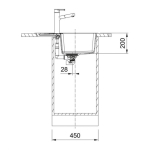 Franke CNG611-62 花崗岩 單昇盆 (瑪瑙色)